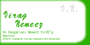 virag nemecz business card